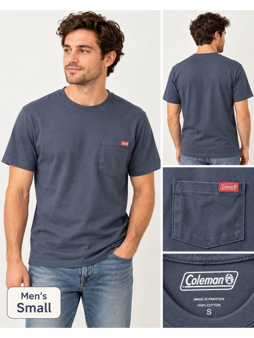 Coleman Blue Pocket T Shirt Size S